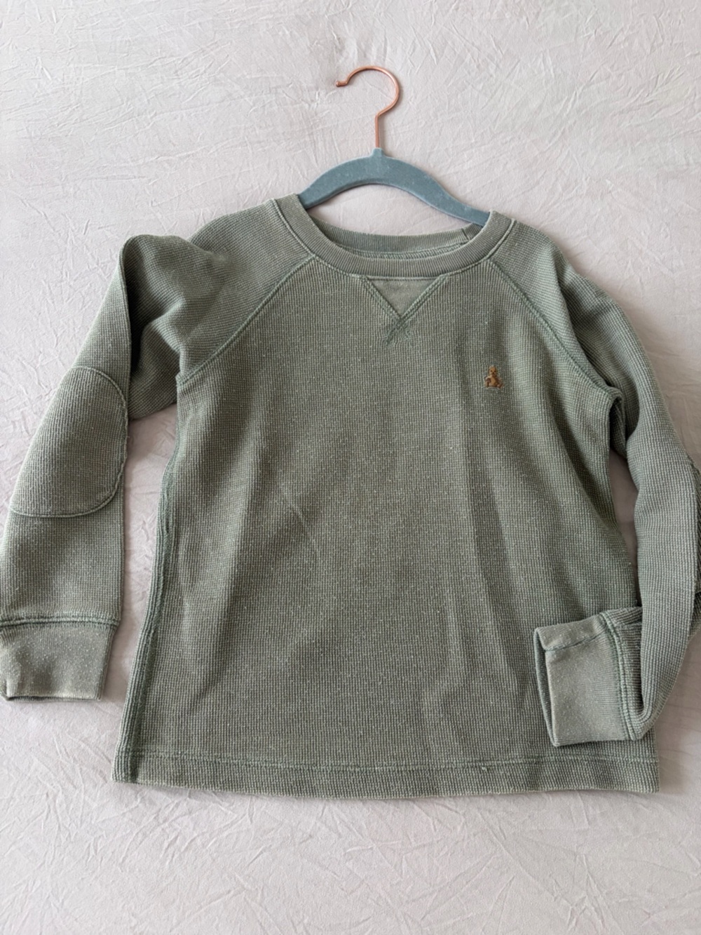 GUC GAP kids 5T Sage Green Waffle Crewneck Sweater